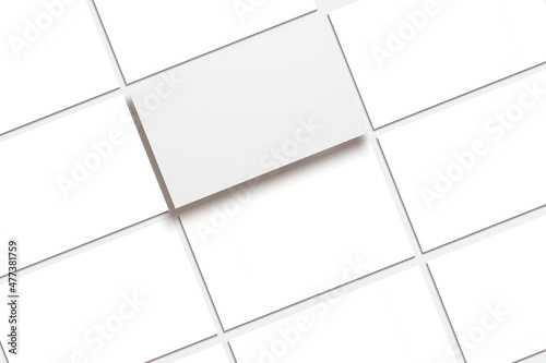Set mockup business card for branding. isolate paper for design.