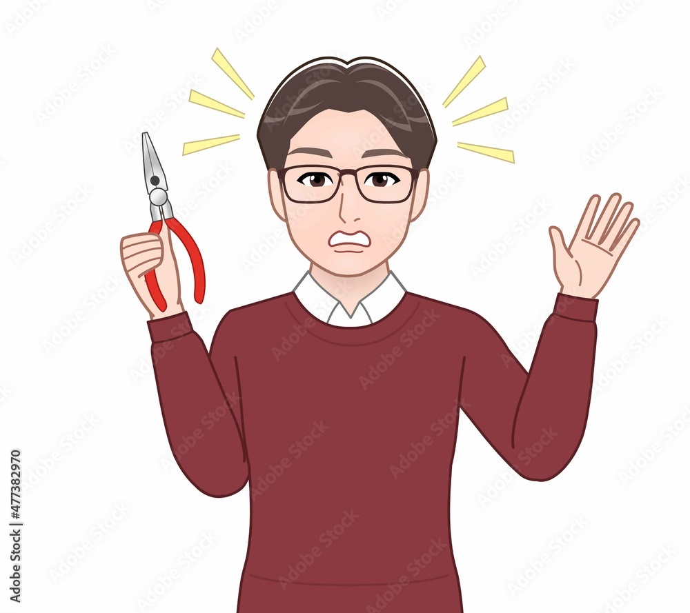 赤いセーターを着たお父さん 赤いセーターを着たお父さん