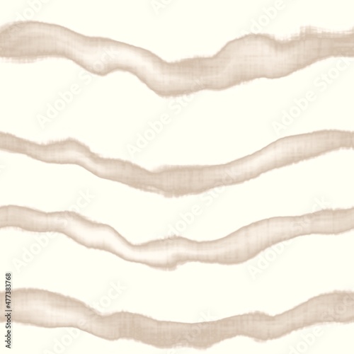 Minimal ecru jute wavy stripe texture pattern. Two tone washed out beach decor background. Modern rustic brown sand color design. Seamless striped distress pattern for shabby chic coastal living. 