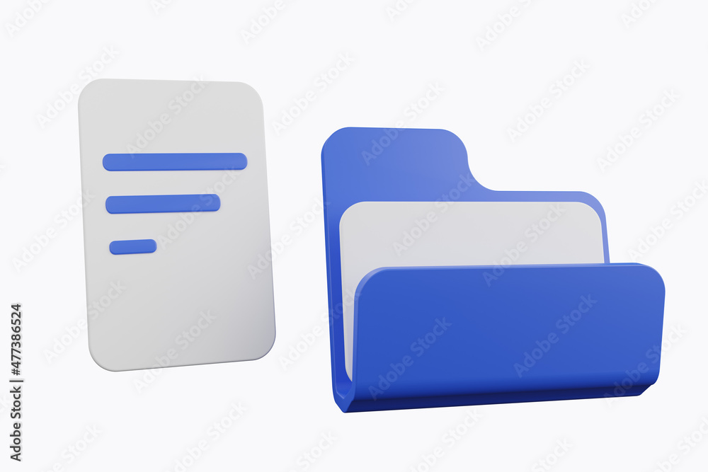 3D Illutration of blue Folder Icon. Minimalistic 3d icon render concept. Use for Social Media Icon. 3D Illutration of blue Folder Icon. Minimalistic 3d icon render concept. Use for Social Media Icon.