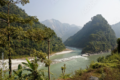 Confluence of Seti Gandaki River with Trisuli (Trishuli) River, Chitwan District, Nepal photo