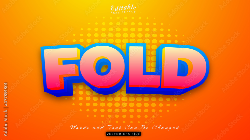 fold text effect