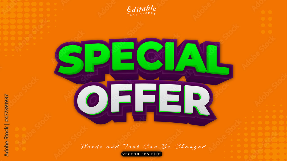 special offer text effect special offer text effect
