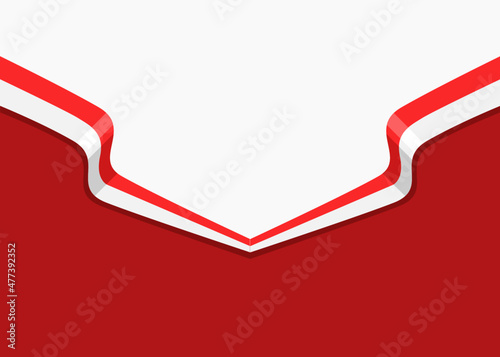 red and white background and wavy Indonesian flag. suitable for independence day banner photo