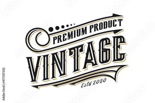 Vintage Luxury Label Logo Design inspiration for Beverage