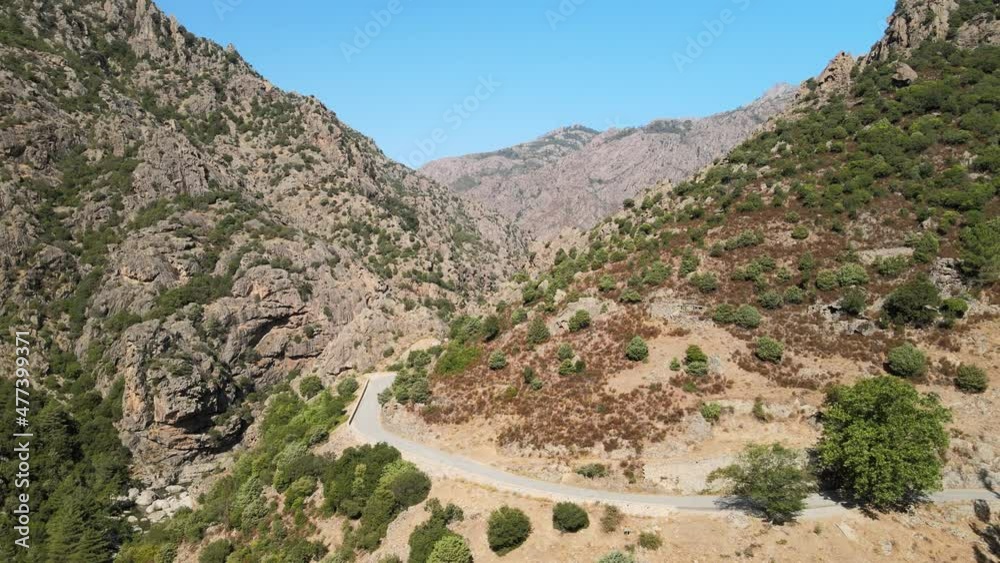 Corsica is the fourth-largest island in the Mediterranean and lies southeast of the French mainland. Corsica is the fourth-largest island in the Mediterranean and lies southeast of the French mainland.