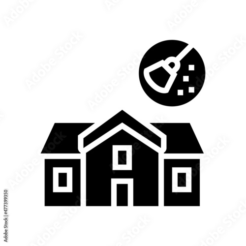 home organizing glyph icon vector. home organizing sign. isolated contour symbol black illustration