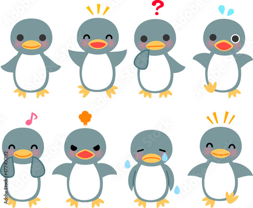 Wallpaper Mural ペンギンのキャラクターのイラストセット Torontodigital.ca