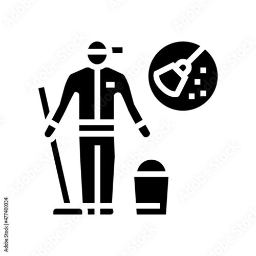 one-off cleaning glyph icon vector. one-off cleaning sign. isolated contour symbol black illustration