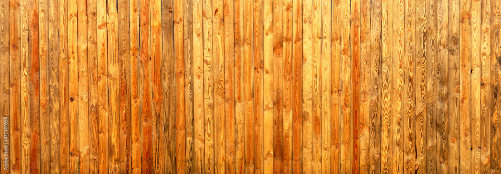 Fototapeta premium Wood texture, old yellow textured boards. Background