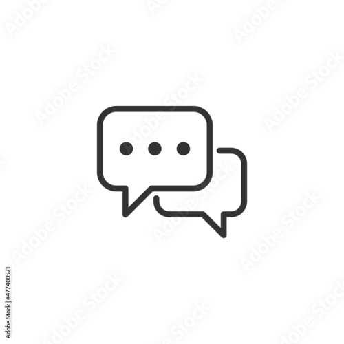 Talk bubble speech icon. bubbles vector design elements. Chat on line symbol template. Dialogue balloon sticker silhouette.