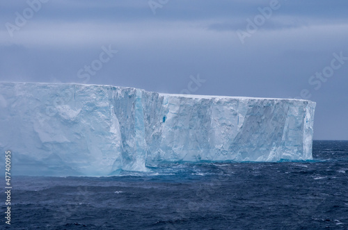 Huge tablet iceberg floating in the Southern Ocean