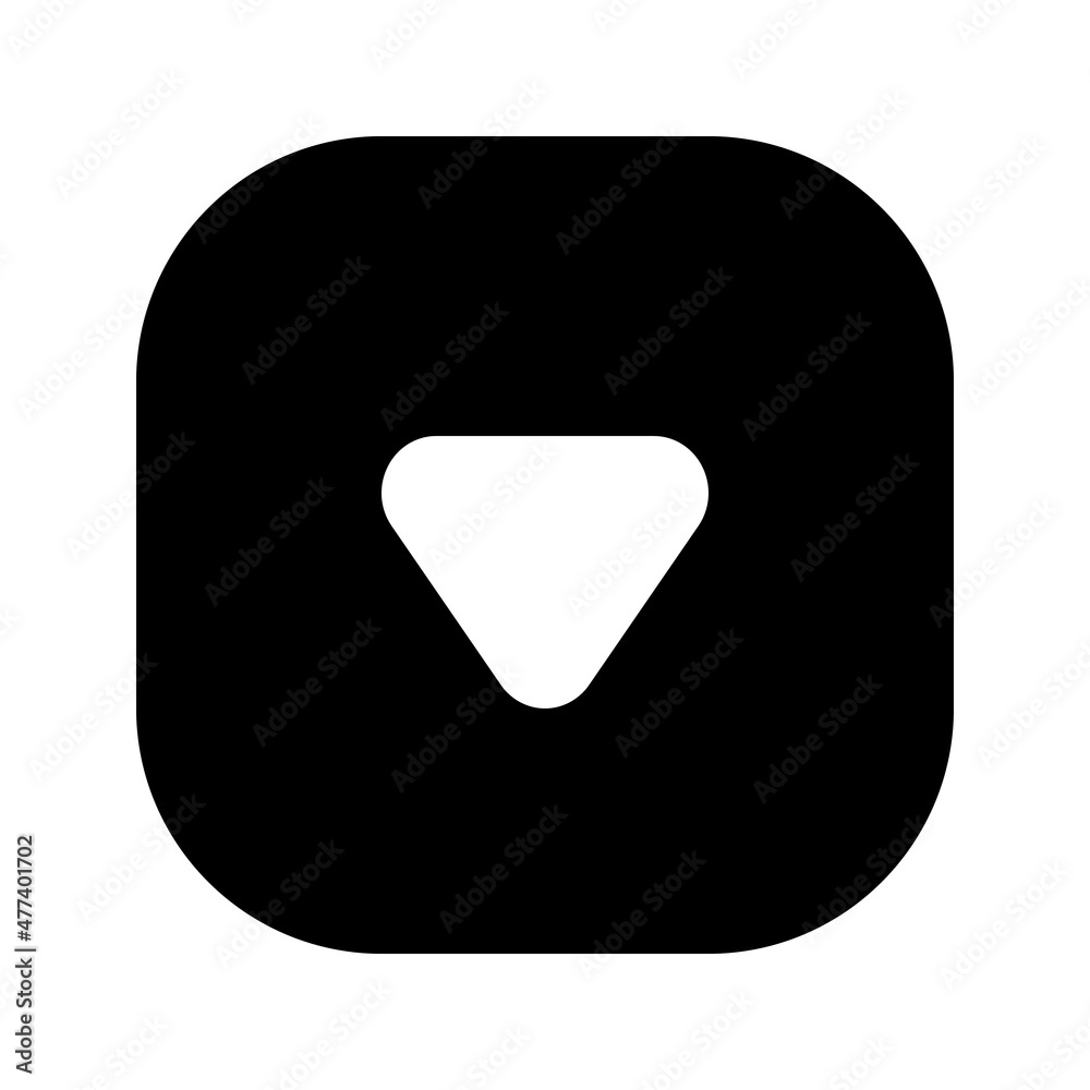 Illustration vector graphic icon of Down Arrow 2. Solid Style Icon. Vector illustration isolated on white background. Perfect for website or application design. Illustration vector graphic icon of Down Arrow 2. Solid Style Icon. Vector illustration isolated on white background. Perfect for website or application design.