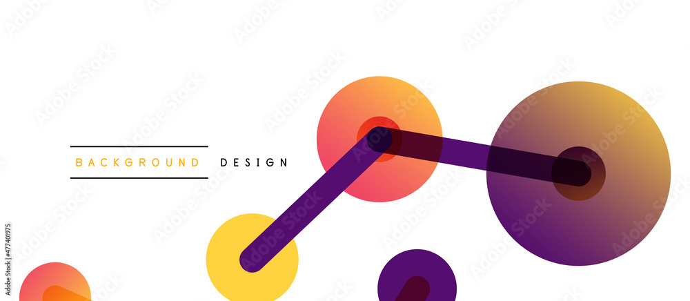 Abstract background. Round dots connected by lines. Trendy techno business template for wallpaper, banner, background or landing Abstract background. Round dots connected by lines. Trendy techno business template for wallpaper, banner, background or landing
