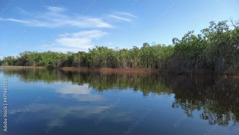 Afternoon kayaking on Nine Mile Pond in Everglades National Park, Florida on calm sunny winter day 4K. Afternoon kayaking on Nine Mile Pond in Everglades National Park, Florida on calm sunny winter day 4K.