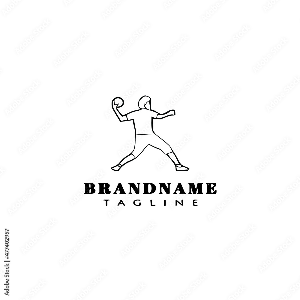 discus thrower logo cartoon icon design template black isolated vector illustration discus thrower logo cartoon icon design template black isolated vector illustration