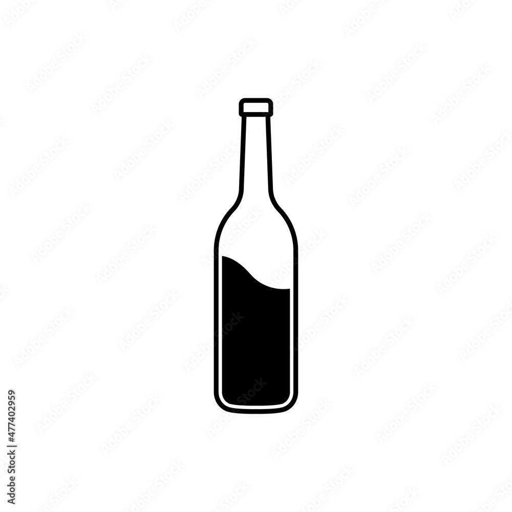 Bottle logo icon design template vector