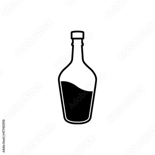 Bottle logo icon design template vector