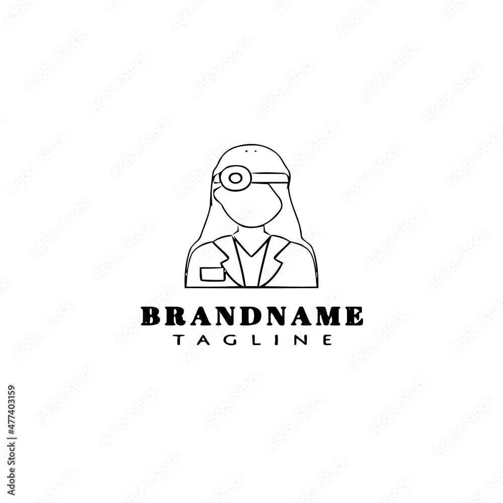 doctor cartoon design logo template icon black isolated vector illustration doctor cartoon design logo template icon black isolated vector illustration