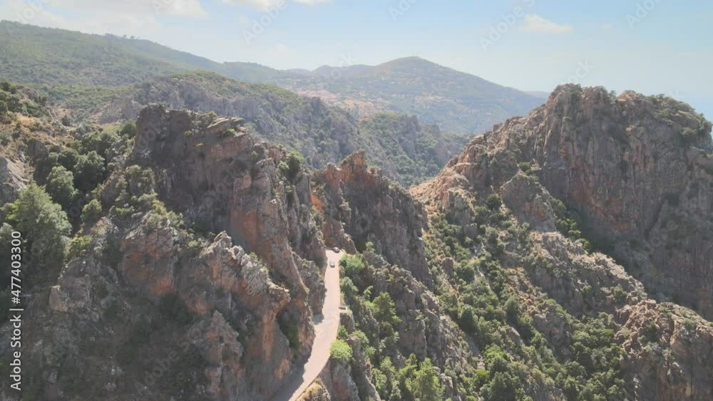 Corsica is the fourth-largest island in the Mediterranean and lies southeast of the French mainland. Corsica is the fourth-largest island in the Mediterranean and lies southeast of the French mainland.