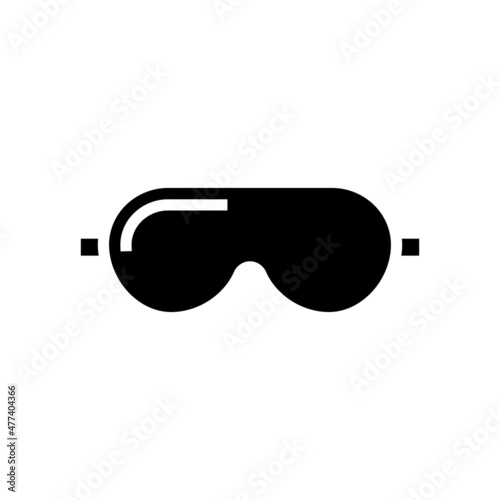 sleep mask silk glyph icon vector. sleep mask silk sign. isolated contour symbol black illustration