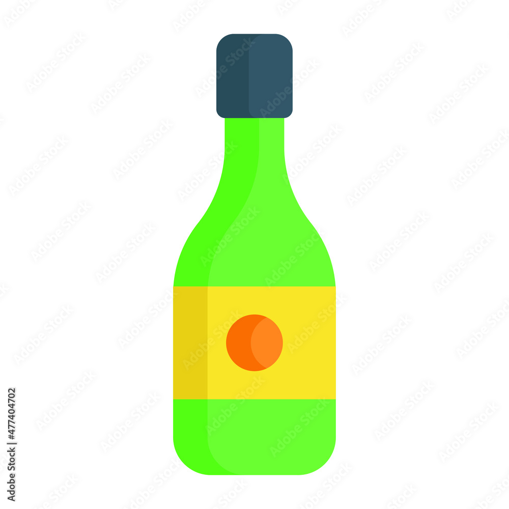 Champagne icon, Christmas and celebrations. flat symbol collection. Editable vector Design Champagne icon, Christmas and celebrations. flat symbol collection. Editable vector Design