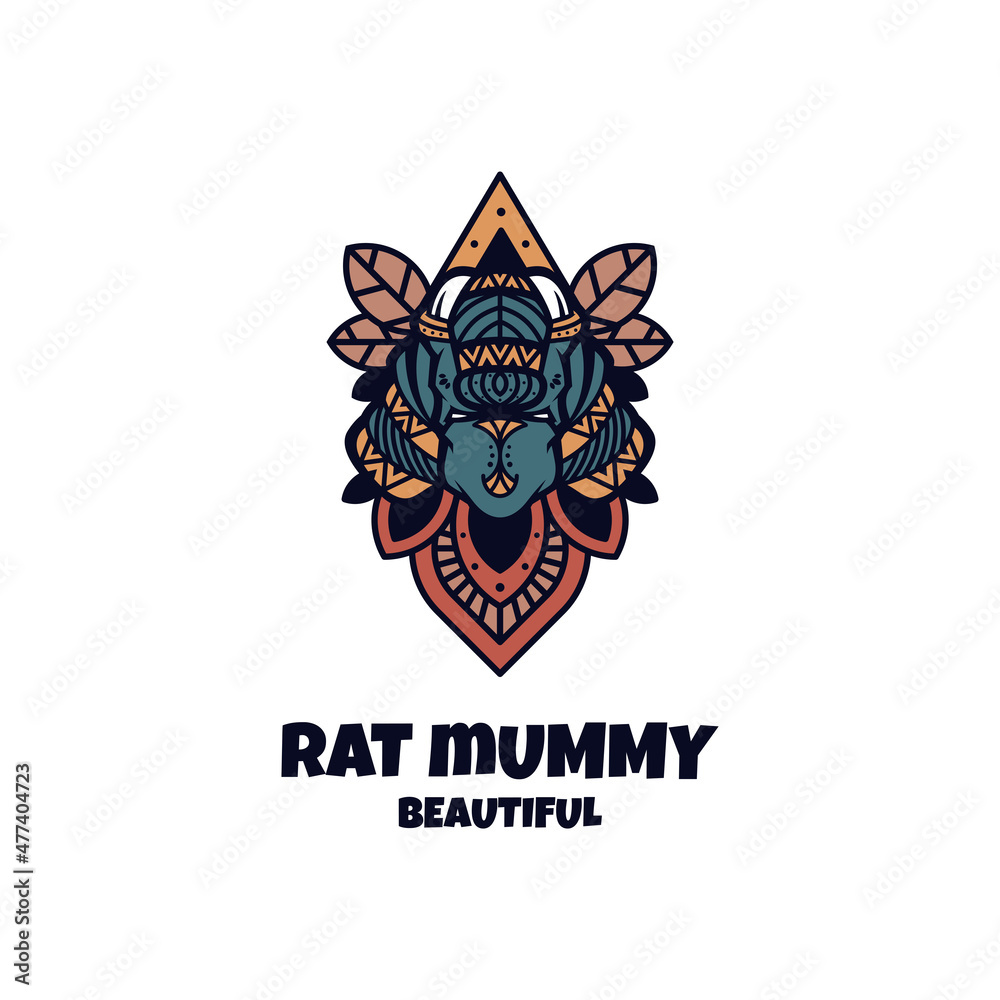 Illustration vector graphic of Rat Mummy, good for logo design Illustration vector graphic of Rat Mummy, good for logo design