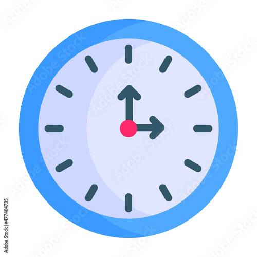 clock icon, Christmas and celebrations. flat symbol collection. Editable vector Design