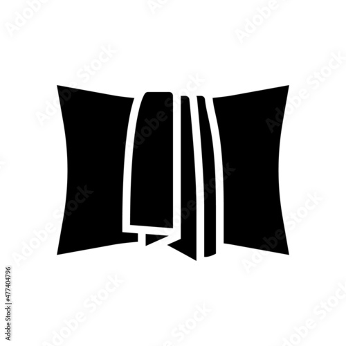 pillowcase silk glyph icon vector. pillowcase silk sign. isolated contour symbol black illustration