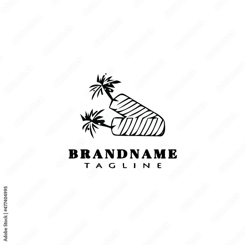 Fototapeta premium fire cracker logo cartoon icon design template black vector illustration