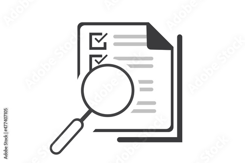 Document check plan flat icon on white background for website, application, printing, document, poster design, etc. vector EPS10