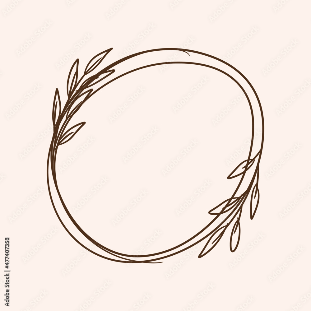 botanical frame flower wreath botanical frame flower wreath