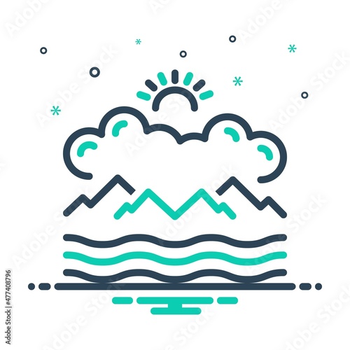Mix icon for cloudy
