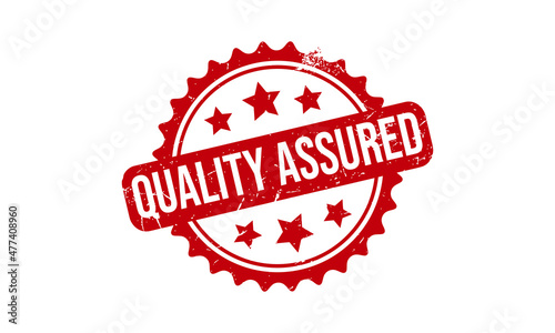 Quality Assured Rubber Stamp. Quality Assured Grunge Stamp Seal Vector Illustration