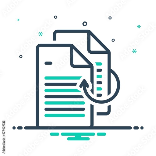 Bilde på lerret Mix icon for reprint