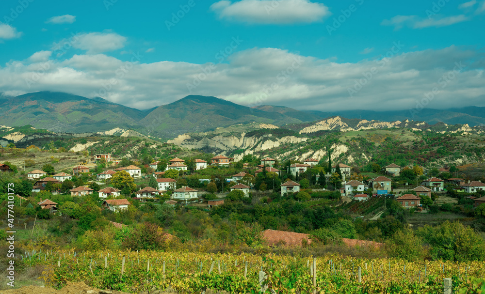 View of the village in the Melnik area, Bulgaria View of the village in the Melnik area, Bulgaria