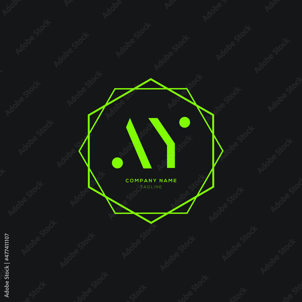 Unique modern AY Letter Business Logo Design Alphabet Icon Vector ...