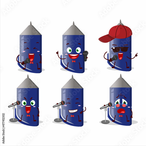 A Cute Cartoon design concept of Pen singing a famous song