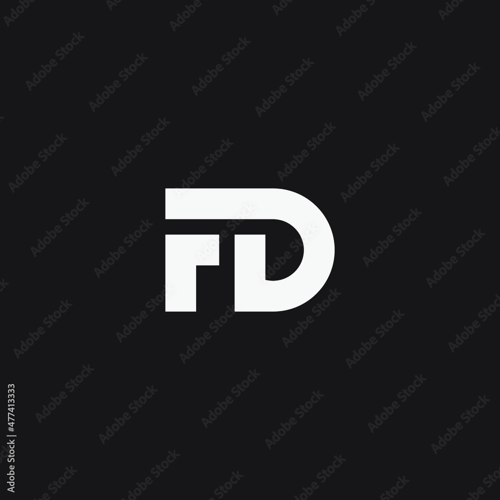 Fototapeta premium Initial letter FD monogram logo design.