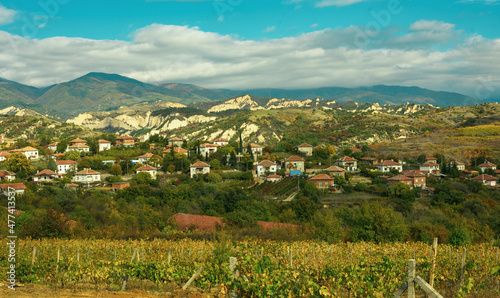 View of the village in the Melnik area, Bulgaria