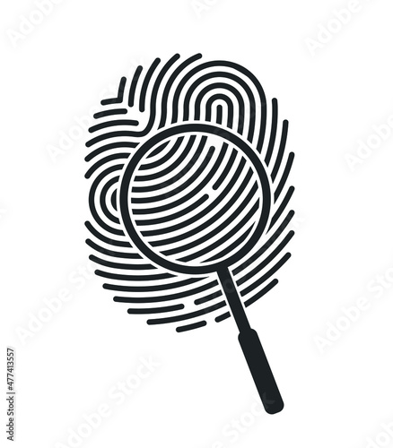 Fingerprint icon simple logo design