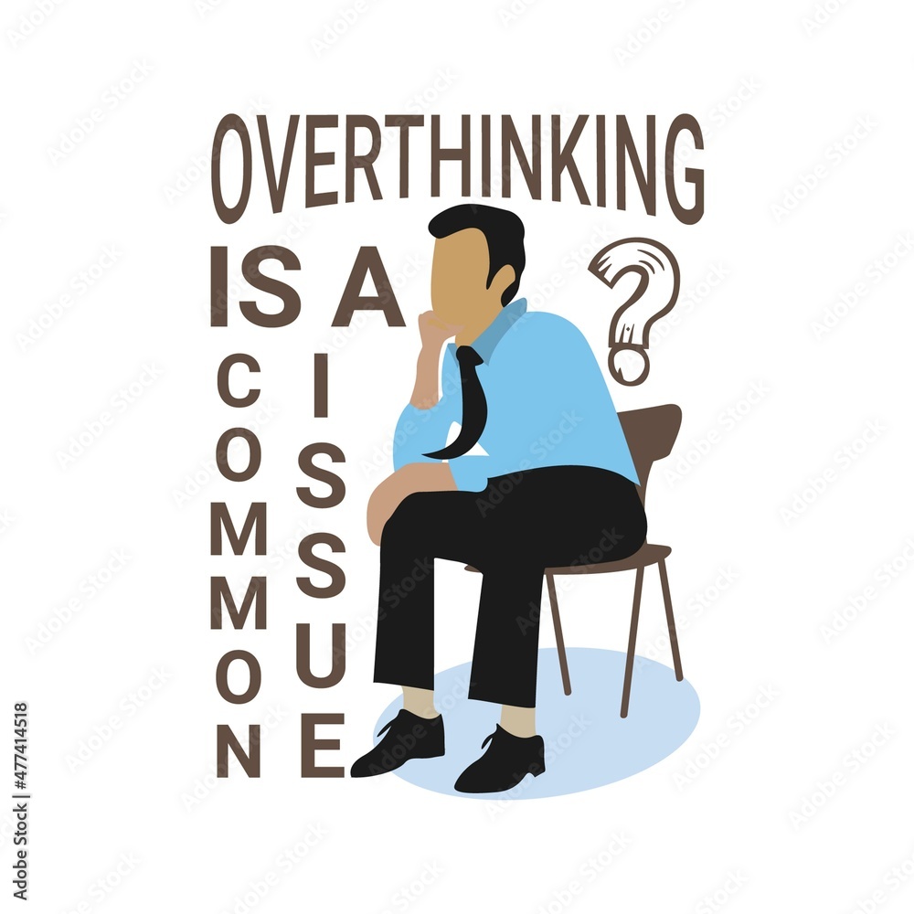 Man Overthinking T-Shirt design Man Overthinking T-Shirt design