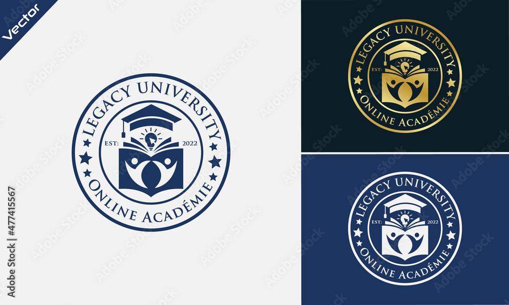 University and academy vector icons. Education logo. university and college school. learning logo