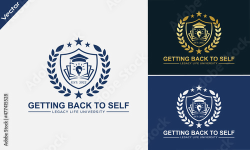 University and academy vector icons. Education logo. university and college school. learning logo