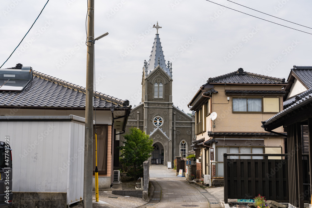 Obraz premium 崎津教会 天草 夜明け