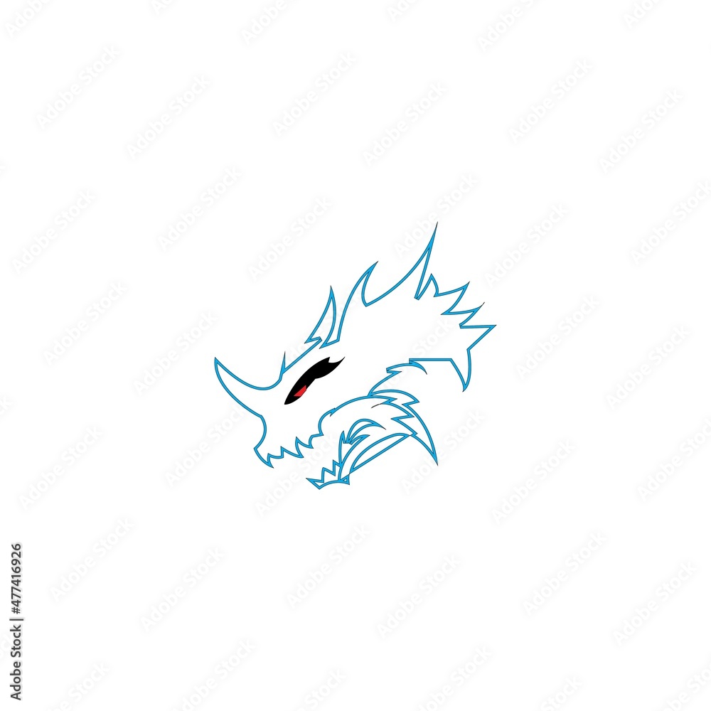 Obraz premium Dragon vector icon illustration design logo template