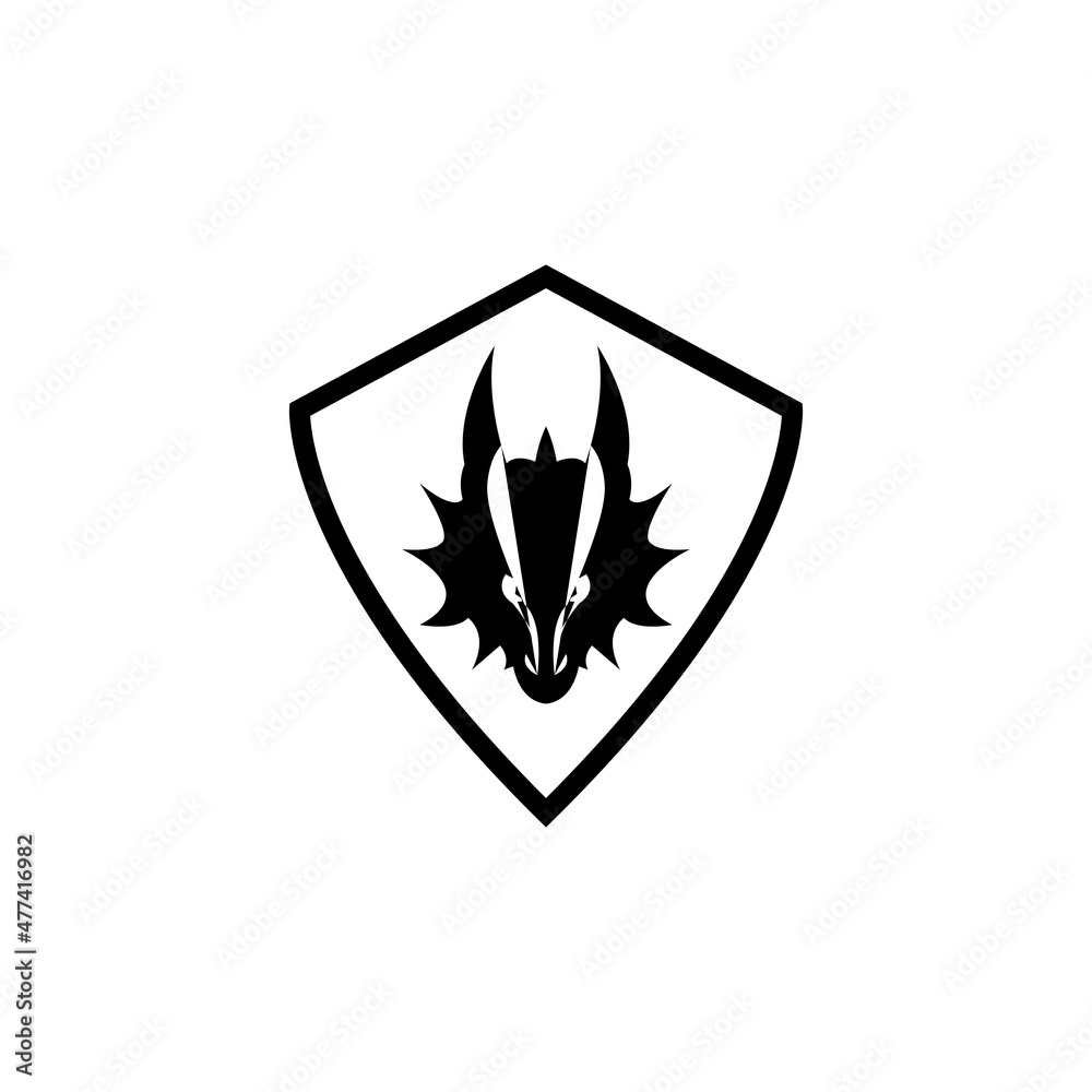 Dragon vector icon illustration design logo template Dragon vector icon illustration design logo template