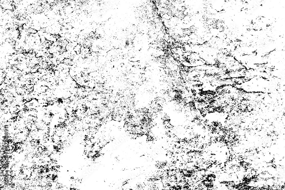 Obraz premium Vector grunge texture black and white background. Old wall effect.