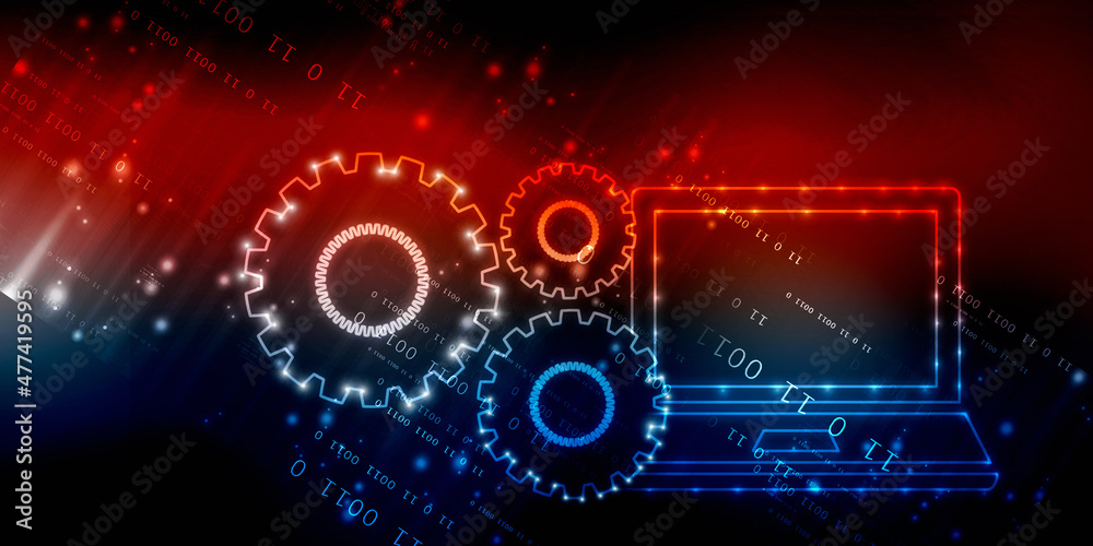 Obraz premium Digital Abstract technology background,2d illustration 