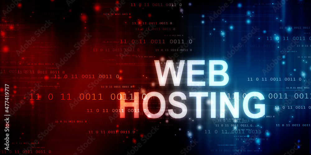 2d illustration Web Hosting. The activity of providing storage space and access for websites. Business, modern technology, internet and networking concept 2d illustration Web Hosting. The activity of providing storage space and access for websites. Business, modern technology, internet and networking concept